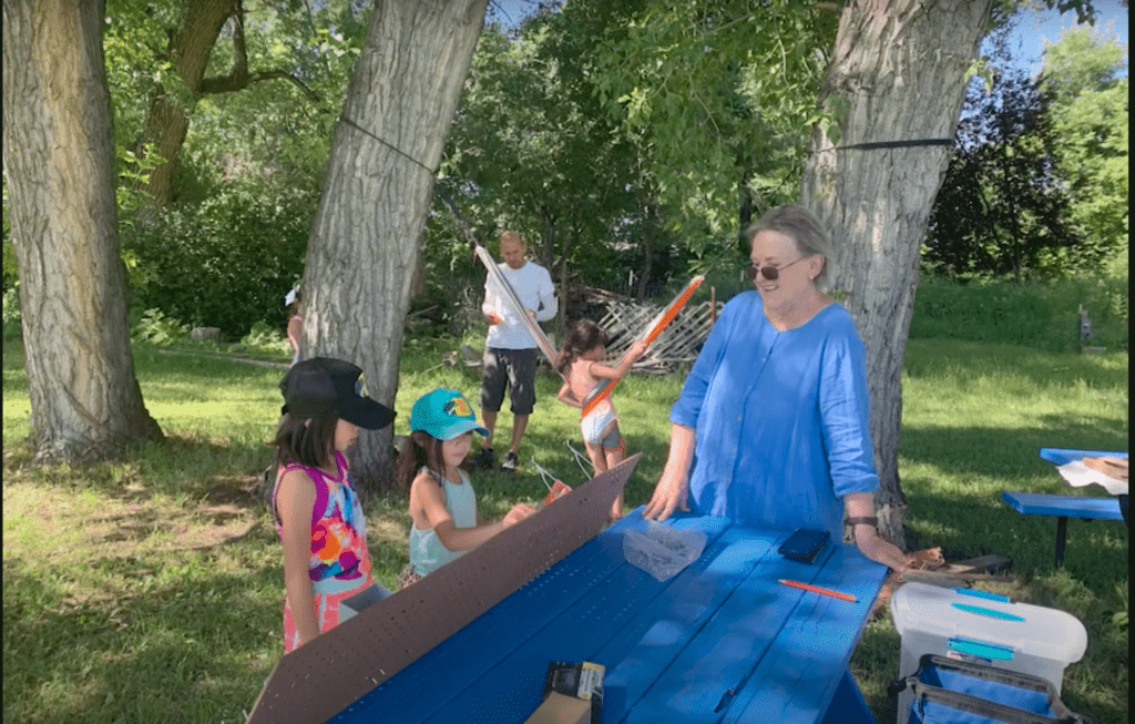 Kids summer camp carpentry project at Polestar Summer Camp